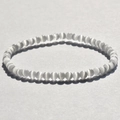 Elegantes Perlmutt-Katzenaugen-Armband mit elastischen runden Perlen für Damen - 4mm