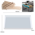 DIY Flusstisch-Harzform-Set mit Holzrahmen, Größe 60,6x30,6x10cm für Harzguss - Quadratisches 60cm Formset