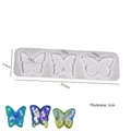 Moule en silicone pour pendentifs papillon en résine avec dimensions et modèles finis - 3-Cavités Papillon-Grand