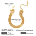 Bracciale multistrato in acciaio inossidabile dorato con dimensioni e specifiche - Bracciale / Oro