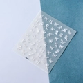 Détail d'autocollants 5D blancs en relief avec motifs 3D de papillons et de fées - Style Relief Papillon Fée (TS-210)