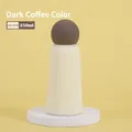 Gourde isotherme 350ml blanc ivoire en inox avec bouchon sphérique marron - 350ml / Café Foncé