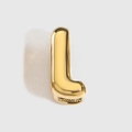 Gold bubble letter L pendant charm for DIY necklaces and bracelets handmade jewelry items - Letter L / Gold
