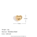 Small Perforated Heart Charm - Gold