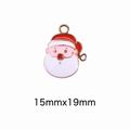 Christmas Santa Claus alloy oil drop pendant jewelry accessory charm 15mmx19mm - 54# Santa Claus