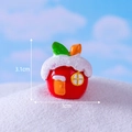 Miniature red apple house with snow cap for Christmas micro landscape DIY decor - No. 14 Apple House