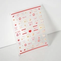 Adesivi per unghie 3D con orsetto e cuori con scritta Honey Love You in rosso e rosa - Stile Cuore Stella Luna (KX315)