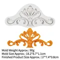 Baroque floral relief silicone fondant mold B596 for elegant cake border decoration - Baroque Scroll Border (B596) / Gray