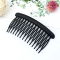 Matte black 15-tooth hair comb hairclip for women with a non-slip resin matte finish - Round 15 Teeth / Black