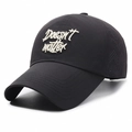 Quick-dry black baseball cap with white embroidery and laser-cut ventilation holes - Black
