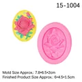 Rosa Silikonform für Rosen-Seife mit fertigem gelbem 3D-Blumenrelief als Beispiel - Stil 3 Rosenrelief / Rosa