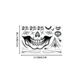 Halloween temporary tattoo sheet featuring skull mouth and spider web motifs, model KC-002 - KC-002