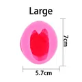 Pink large owl silicone mold for soap and chocolate making, measuring 7cm by 5.7cm - Large / Pink