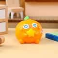Creative orange panda panda figurine holding a yellow star for desktop decoration - A153 Lucky Orange