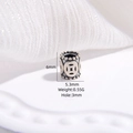 Distanziatore in argento sterling S925 con motivo a moneta retrò per creare gioielli - Tipo C: Motivo a Moneta (5.3x6mm)