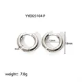 Polished silver titanium steel hoop earrings with 18mm outer diameter and 4mm tube thickness - Silver - 12mm Inner Diameter