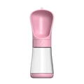 Botella de agua portátil rosa para mascotas con tazón ancho y cierre para perros - Rosa Grande 510ml