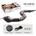 Set serpente giocattolo telecomandato da 2,4 GHz con pelle nera e macchie rosse - Serpente a Sonagli RC con Macchie Nere e Gialle (218B-6C)