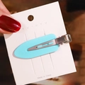 Fermaglio per capelli 6cm azzurro senza tracce con finitura in resina su carta - 6cm / Blu