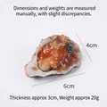 Realistic PVC oyster keychain pendant with garlic and chili garnish detail - Red Sauce Garlic Oyster-Model