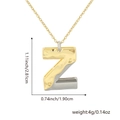Two-tone letter Z necklace pendant with dimensions 2.81x1.90cm and 4g weight detail - Two-tone Z
