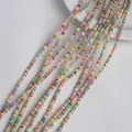 Colorful macaron beaded strings in pink, blue, and yellow for DIY jewelry making - 3mm / Multicolor