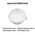 Spherical 60mm epoxy resin mold for creative DIY crafts with a 120ml capacity size - Sphere 60mm