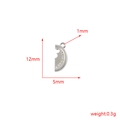 Watermelon slice pendant dimensions: 12mm height, 5mm width, 0.3g weight detail - Watermelon Style (B-FM0004-5)