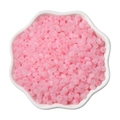 Pink cat eye glass beads 4mm round loose stone for DIY jewelry making in a petal bowl - Pink
