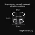 Mini tazza in plastica trasparente per fai-da-te di 2,6 cm di diametro e 1,6 cm di altezza - Piccola tazza da budino 2.6cm / 1.6cm x 2.6cm / Trasparente