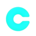 Matte cyan acrylic C-shaped hoop earring for women in trendy candy color style - Bright Cyan