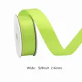 Fluorescent green 5/8 inch satin ribbon roll for DIY Halloween gift packaging decor - 8-Solid Lime Green