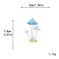Blue and white mushroom embroidery patch DIY decoration for clothes bags with dimensions - GZ-2742 Orange Red Twin Mushroom