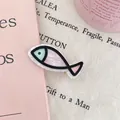 Chic y2k fish-shaped marble acetate hair clip in pink and green colors, size approx. 5cm - 1# Small Fish Hair Clip