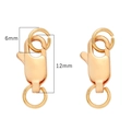 14K vergoldeter 12mm Karabinerverschluss für DIY Schmuckherstellung und Halsketten - 18K Vergoldet 6×12mm