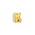 Pendentif lettre K en acier inoxydable plaqué or 18 carats au design style ballon - Lettre K / Or