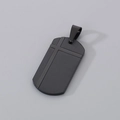 Minimalist black stainless steel dog tag pendant featuring a matte cross design for men - Style B Black Cross Pendant Only (Without Chain)
