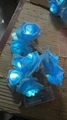 Blue rose LED string light for romantic decor featuring clear wires and a battery box - Sky Blue