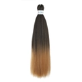 Extension de cheveux Easy Braids de 26 pouces en fibres synthétiques dégradé marron - Ombré Noir vers Brun Clair (FR-6)