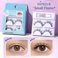 Flame series natural false eyelashes set with glue for a wispy devil fairy look - Flame Style Eyelashes (2 Pairs) With Glue SY923-B