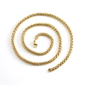 Collar de cadena de hueso de dragón de acero inoxidable dorado con cierre de langosta retro - 4.0mm*50cm / Dorado