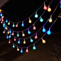 Multi-colored LED bubble ball string lights for outdoor camping and festive decor - Crystal Chandelier (colored) / 1.5m 10LED Battery