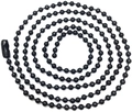 Collana minimalista con perline nere in acciaio al titanio per uomo e donna a spirale - Catena a Sfere 2mm*60cm / Nero