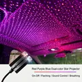 USB car star lights with red purple blue projector laser and sound control modes - Red Blue Dual Color-Multiple Switching Modes