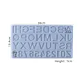 Grote blauwe siliconen mal met letters en cijfers voor DIY hars sieraden, 36x19cm - Alfabet Cijfer Mal (Normaal/Dun) / Lichtblauw