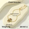 Adjustable gold plated Hamsa hand bracelet featuring colorful zircon stones for women - BR1997-A (Hamsa Hand)