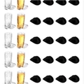 Cowboy boot shot glasses with mini black hats for Western themed party drinks - Single Mini Cowboy Hat - Black