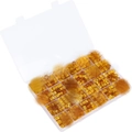 400 pieces of golden metal braid cuffs and hair rings organized in a clear plastic box - 400pcs (with Box) / Gold