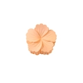 Matte peach floral hair claw clip with 3D petal texture for elegant styling - Orange