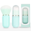 Minzgrüner Kapsel-Teleskop-Make-up-Pinsel mit weichem Farbverlauf für die Reise - Farbkarton Verpackung / Minzgrün